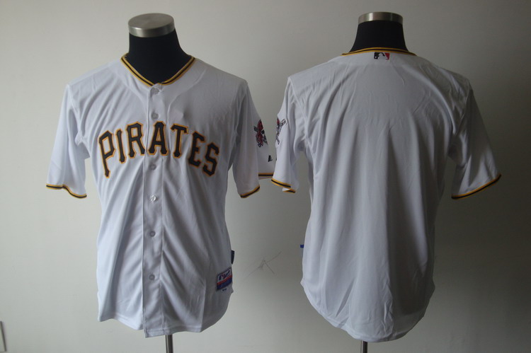 Pirates Blank White Cool Base Stitched MLB Jersey - Click Image to Close